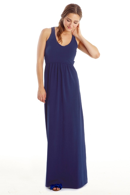 Платье для кормящих Must Have V-Neck Maxi, Indigo