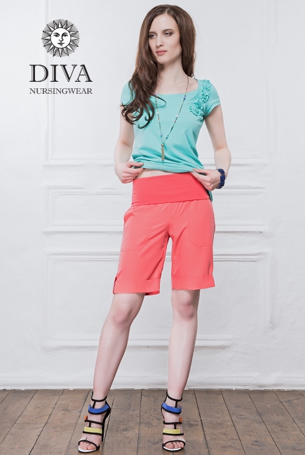 Шорты для беременных и родивших Diva Nursingwear Deborah, Corallo
