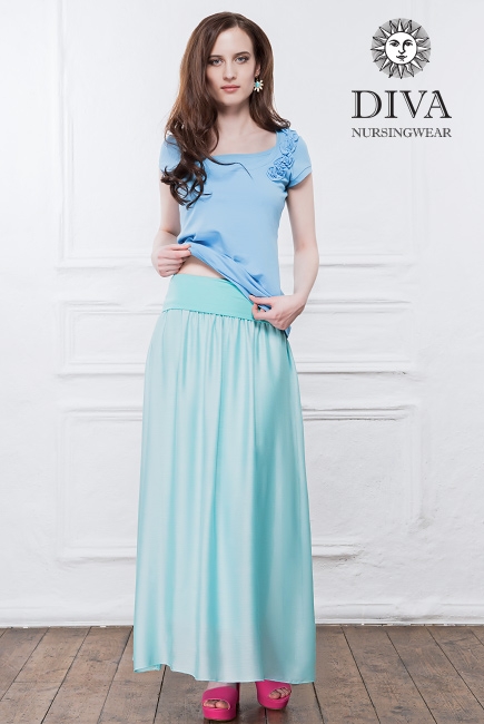Юбка с шелком для беременных и родивших Diva Nursingwear Ines, Menta