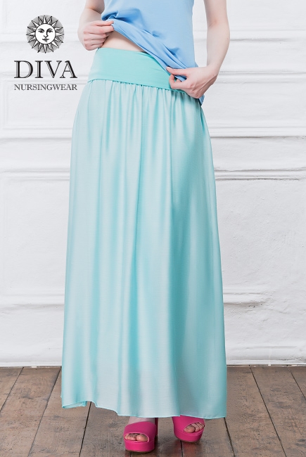 Юбка с шелком для беременных и родивших Diva Nursingwear Ines, Menta