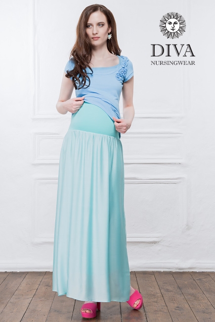 Юбка с шелком для беременных и родивших Diva Nursingwear Ines, Menta
