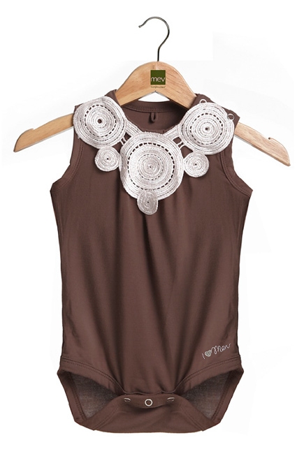 Боди Zahra Applique для малыша, коричневый