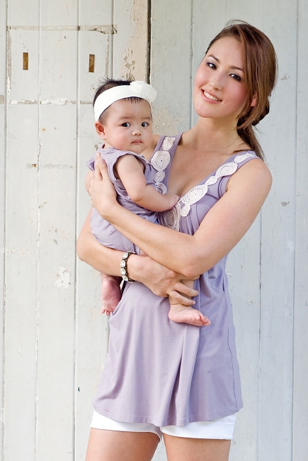 Туника для кормления "Zahra Applique", сиреневый