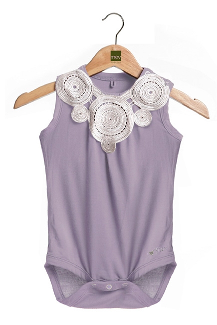 Боди Zahra Applique для малыша, сиреневый