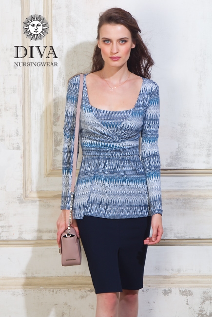 Топ для кормящих и беременных Diva Nursingwear Alba, принт Iceberg