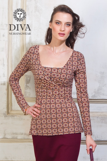 Топ для кормящих и беременных Diva Nursingwear Alba, принт Sole