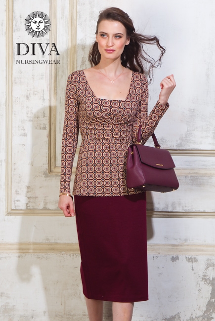 Топ для кормящих и беременных Diva Nursingwear Alba, принт Sole