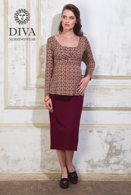 Топ для кормящих и беременных Diva Nursingwear Alba, принт Sole
