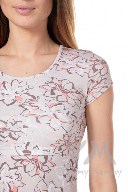 Пижама персиковая с цветочным принтом