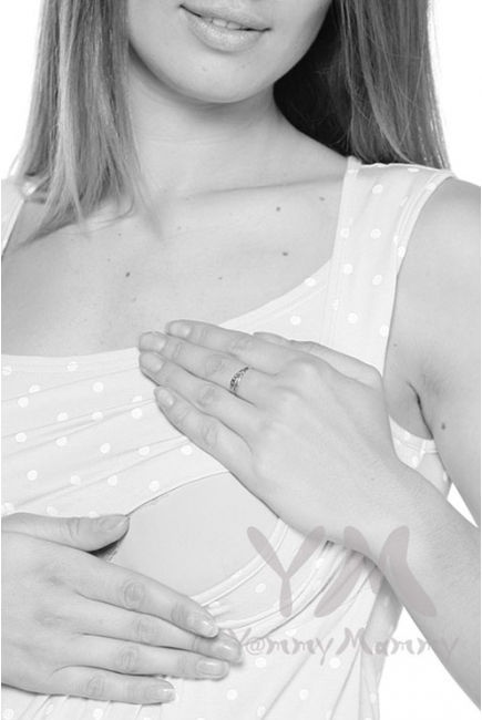 Сорочка со сборкой розовая в белый горошек