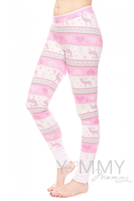 Комплект для дома экрю с принтом олени