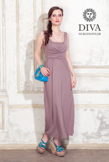 Сарафан для кормящих и беременных Diva Nursingwear Alba Maxi, Cacao