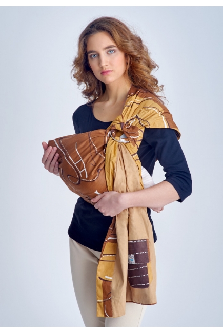 Слинг с кольцами двуслойный Баюшка, Абстракция бусинки