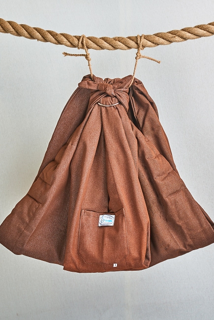 Слинг с кольцами Баюшка двуслойный, Джинс шоколадный