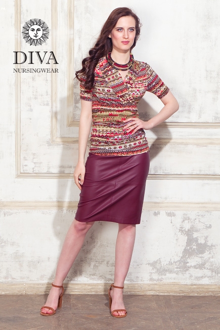 Топ для кормящих и беременных Diva Nursingwear Lucia, принт Etna