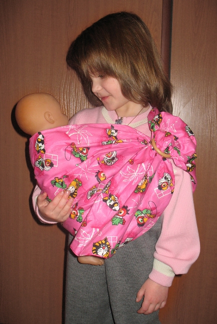 Игрушечный слинг с кольцами Баюшка, попугаи