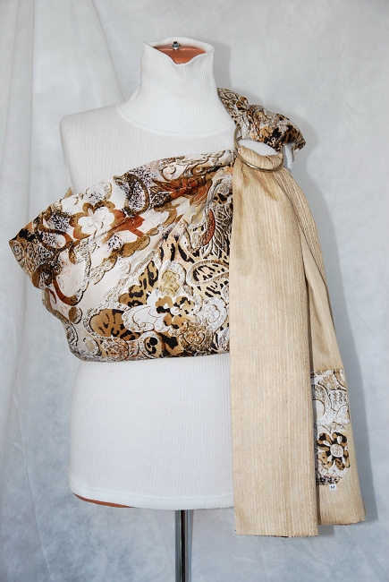 Слинг с кольцами Баюшка двуслойный, Саванна