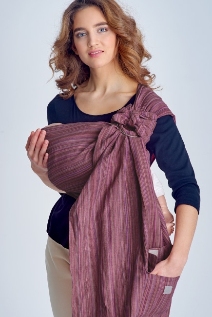 Слинг с кольцами Баюшка однослойный, Слива