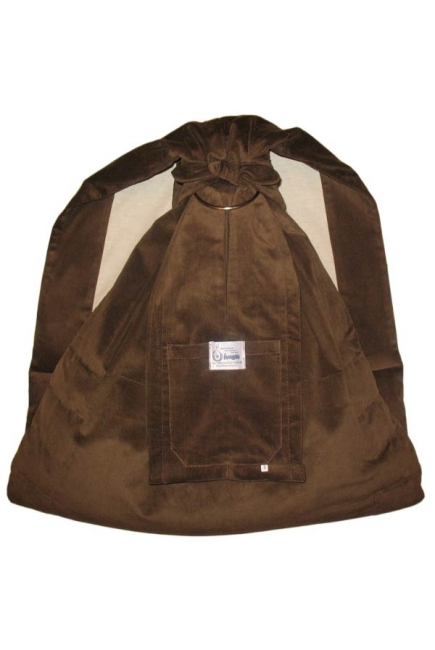 Слинг с кольцами Баюшка двуслойный, Вельвет коричневый