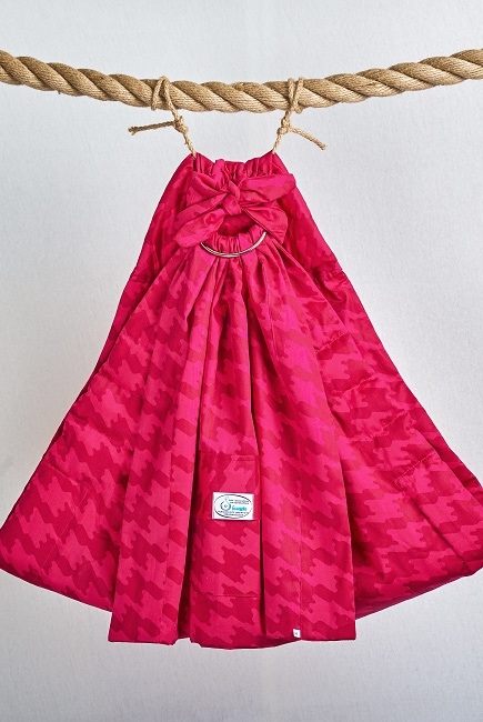 Слинг с кольцами Баюшка двуслойный, Вишенка