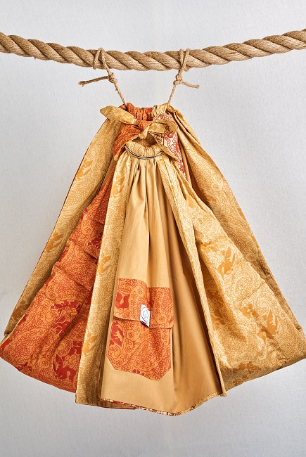 Слинг с кольцами Баюшка двуслойный, Золотая осень