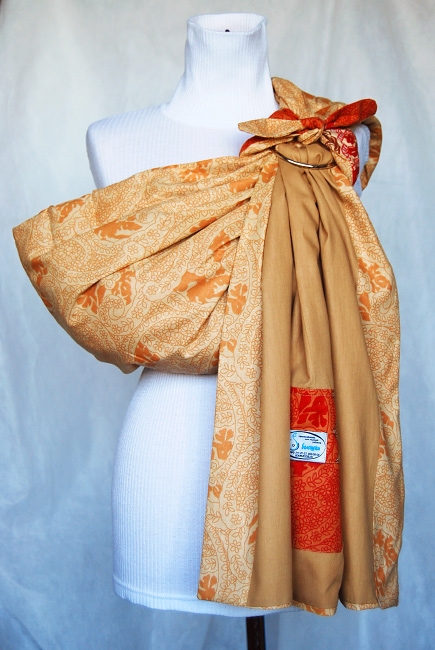 Слинг с кольцами Баюшка двуслойный, Золотая осень