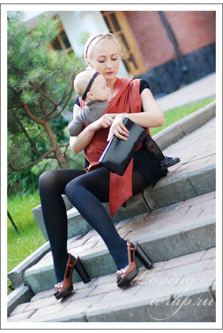 Слинг-шарф Ellevill Zara Terracotta