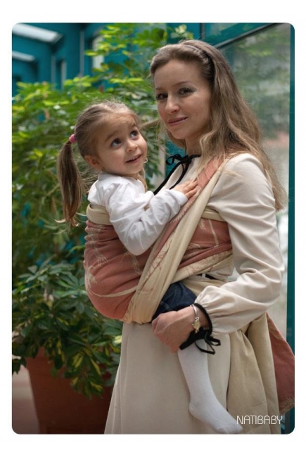 Слинг-шарф Nati Ara Beige/Red с шелком