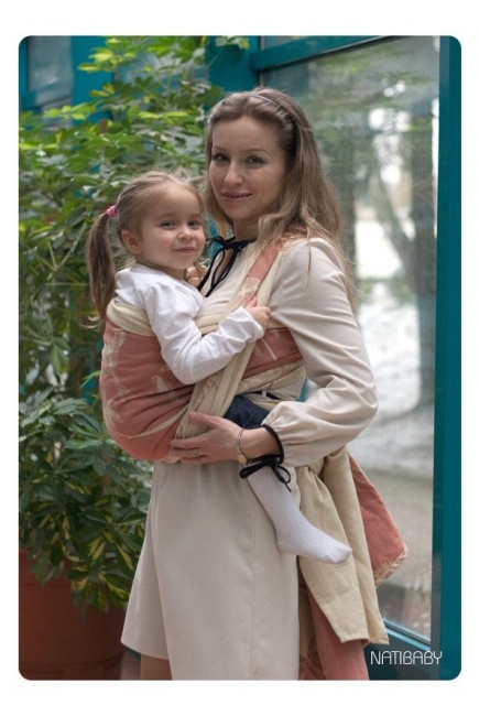 Слинг-шарф Nati Ara Beige/Red с шелком