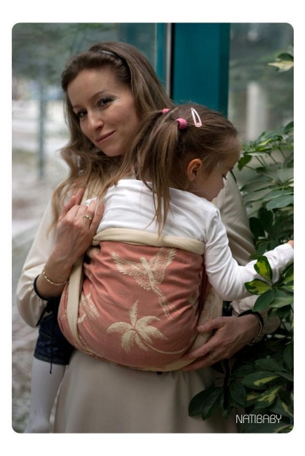 Слинг-шарф Nati Ara Beige/Red с шелком