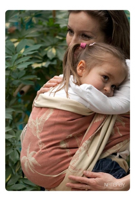 Слинг-шарф Nati Ara Beige/Red с шелком