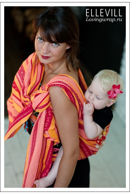 Слинг-шарф Ellevill Zara Tricolor Coral Summer