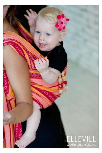 Слинг-шарф Ellevill Zara Tricolor Coral Summer