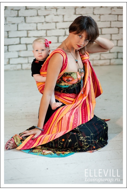 Слинг-шарф Ellevill Zara Tricolor Coral Summer