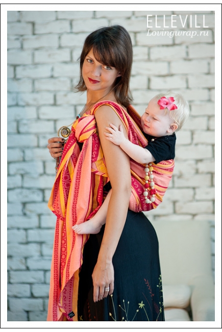 Слинг-шарф Ellevill Zara Tricolor Coral Summer