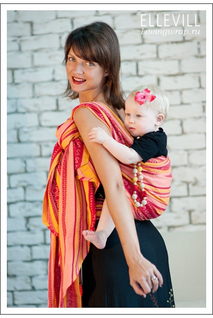 Слинг-шарф Ellevill Zara Tricolor Coral Summer