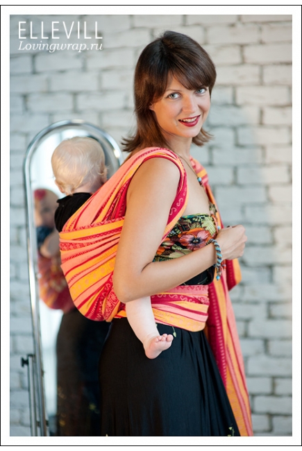 Слинг-шарф Ellevill Zara Tricolor Coral Summer