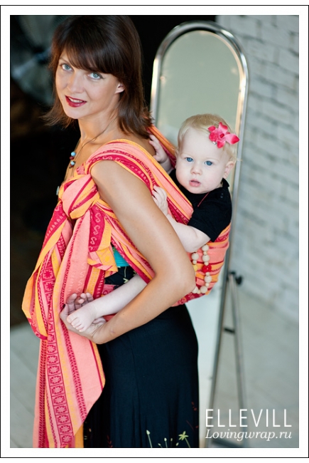 Слинг-шарф Ellevill Zara Tricolor Coral Summer