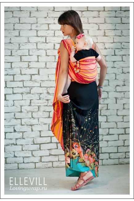 Слинг-шарф Ellevill Zara Tricolor Coral Summer