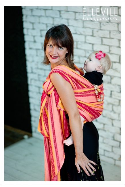 Слинг-шарф Ellevill Zara Tricolor Coral Summer