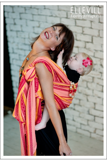 Слинг-шарф Ellevill Zara Tricolor Coral Summer