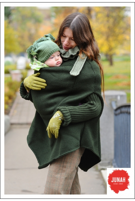 Слингопончо Junah, цвет темно-зеленый