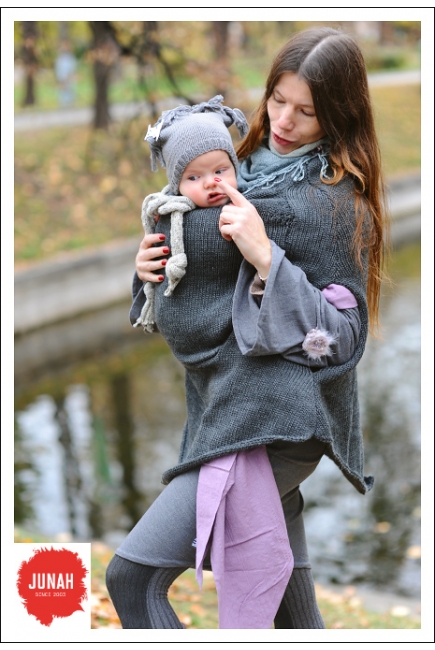 Слингопончо Junah, цвет серый