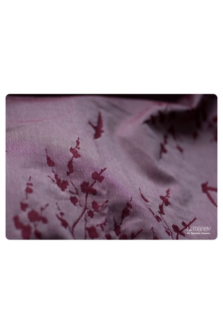 Слинг-шарф Nati Swallows (Ласточки) Wine Red с шелком и рами