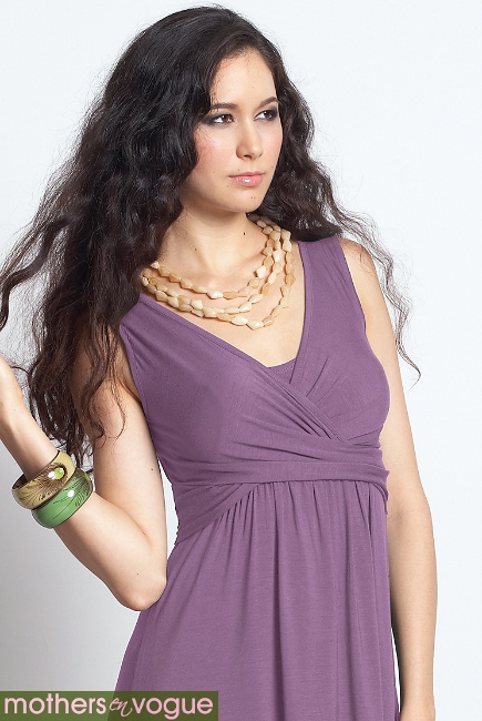 Платье для кормления "Wrap Dress", короткий рукав, цвет сиреневый