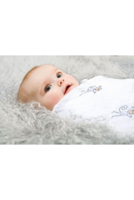 Aden&Anais набор 2 больших муслиновых пеленок, Jungle Jam (джунгли)