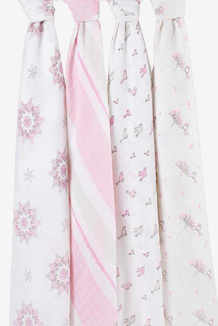 Муслиновые пеленки для новорожденных Aden&Anais большие, набор 4, for the Birds