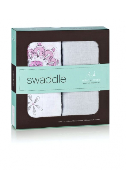 Aden&Anais набор 2 больших муслиновых пеленок, for the Birds (птички)