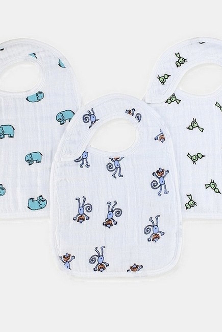 Слюнявчик Aden&Anais, набор из 3 штук, Jungle Jam (джунгли)