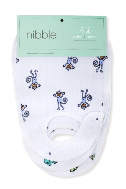 Aden&Anais набор 3 слюнявчиков, Jungle Jam (джунгли)